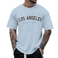thumbnail image 2 of Sngxgn Men's Lightweight Short Sleeve Crew Neck T-Shirt(Blue,L), 2 of 4
