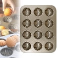 thumbnail image 2 of AUDeals Nonstick Cake Pan, 12-Cup Commercial Carbon Steel Cookies Trays for Oven Baking, Warp Resistant Bakeware, Round Shell Shape Cake Pans, for Baking, Cookies, Muffins, Pastries, 2 of 9