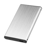 Riwcyla Boîtier de disque dur mobile USB3.0 2.5 extérieur HDDSSD Boîtier USB3.0 Transmission haute vitesse en alliage d'aluminium Shell Argent
