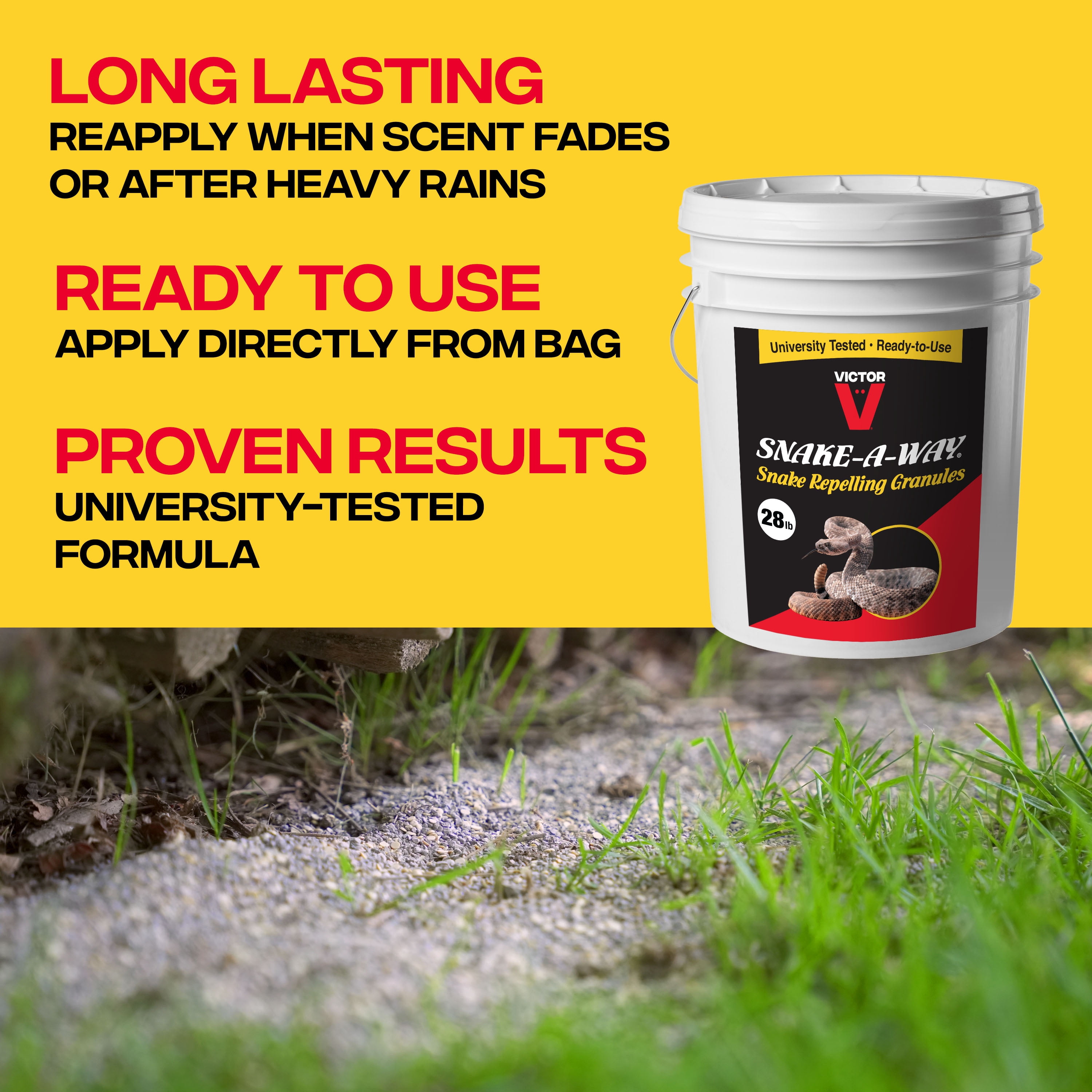 Victor Snake-A-Way Snake Repelling Granules - 28 lb. Bucket