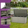 thumbnail image 5 of Dextrus 120 Gallon Outdoor Weatherproof Resin Deck Box for Cushions & Pool Accessories, 5 of 6