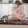 thumbnail image 4 of 2 Pcs Merry Christmas Kitchen Rugs and Mats Set of 2 Welcome Christmas Snowflake Kitchen Mats for Floor Non Slip Rugs for Kitchen Floorfor Bath Cooking (47x17+30x17 inches), 4 of 7