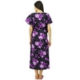 thumbnail image 3 of Bimba Maternity Floral Print Caftan Cotton Maxi Kaftan Nursing Night Gown, 3 of 7