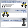 thumbnail image 2 of BalanceFrom Dumbbell Set with Stand (5lbs, 8lbs, 12lbs set), 2 of 7