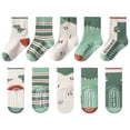 thumbnail image 1 of yocbz Chaussettes en Laine pour Enfants 12 Pcs Chaussettes pour Enfants Confortables Douces Mode Mignon Dessin Animé Chaussettes de Sol pour Enfants A,9-12 Ans, 1 of 2
