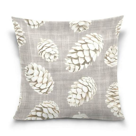 Pinecones Artistic Throw Pillow Covers Couch Pillowcases Decor for Bed Sofa 16" x 16"