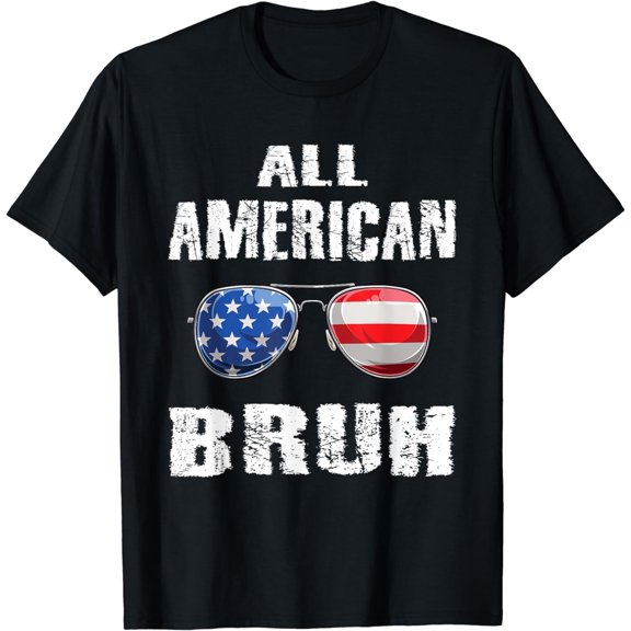 All American Bruh 4th Of July Boys Patriotic Teens Kids T-Shirt