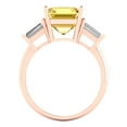 thumbnail image 4 of Clara Pucci 14K Rose Gold 3ct Citrine Three-Stone Ring for Women, 4 of 8