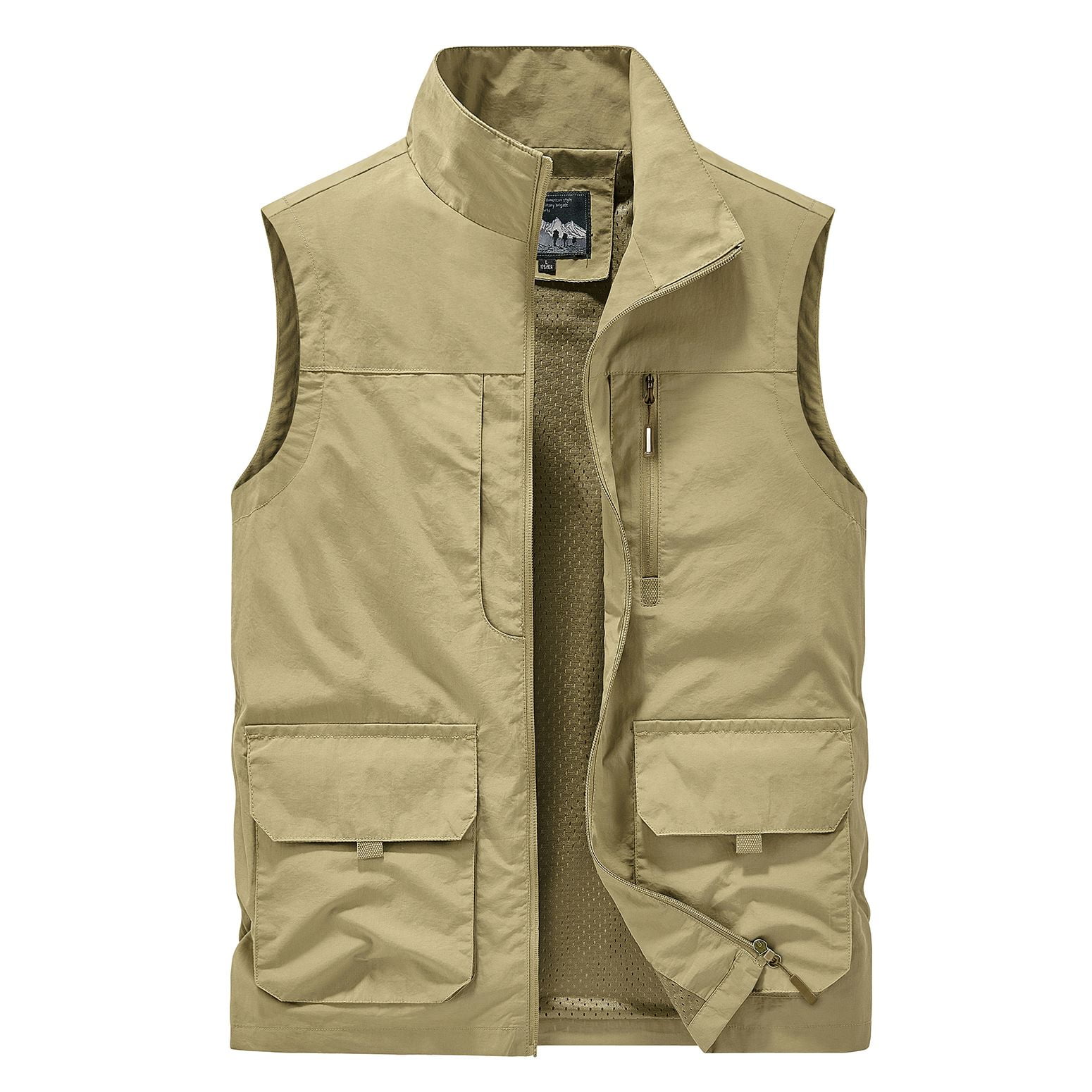 Jinda Men's Utility Vest Outdoor Cargo Safari Fishing Sleeveless Tank