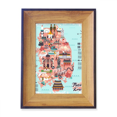 thumbnail image 1 of Map Landmarks of Korea Photo Frame Exhibition Display Art Desktop Painting, 1 of 3