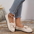 thumbnail image 5 of Crunowin Women's Round Toe Comfort Shoes, Covered-Toe Casual Design Soft Sole Everyday Flat Flats Beige, 5 of 9