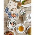 thumbnail image 2 of Blue White Pumpkins Fall Kitchen Dish Towels for Drying Dishes Set of 4, Thanksgiving Eucalyptus Rustic Waffle Weave Microfiber Hand Tea Bathroom Towels Quick Dry & Absorbent Towel 15.7x23.6, 2 of 7
