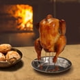thumbnail image 4 of Stainless Steel Chicken Roaster For Grills, Non-Stick Coating Ensures Effortless Food Release, Suitable For Camping And Home Use, 4 of 5