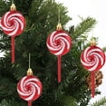 thumbnail image 4 of Fiudx Liquidación de ahorros de verano Piruleta de hilo de Navidad, decoración pintada, decoración para fiesta de Navidad, adornos para dulces para árbol de Navidad, 4 of 6