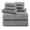 Ultimate Grey, variant on Casa Platino Towel Set of 8– 100% Ring-Spun Cotton, 2 Large Bath Towel, 2 Hand Towels & 4 Wash cloths, Quick Dry & Long-Lasting, Perfect for Family Bathrooms – Cool Grey