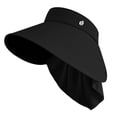 thumbnail image 4 of Xijirk Sun Visor with Extended Wide Brim and Attached Neck Guard for Household Use Outdoor Activity Daily Movement for Adult Adjustable Light Sun Shield Headwear,Black,One Size, 4 of 4