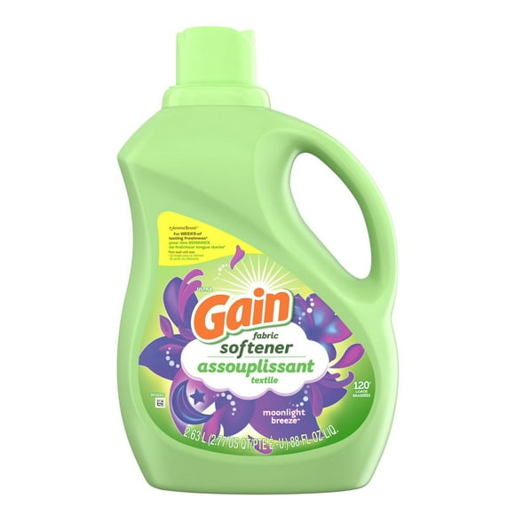 Gain Liquid Fabric Softener, Moonlight Breeze Scent, Smooth Touch - softness you can feel, 2.63L