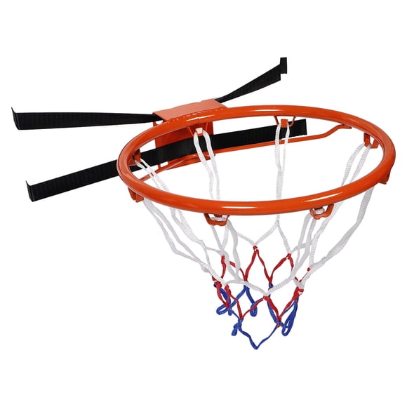 HONMEET Basketball Hoop Adult and Kids 1 Set Iron Orange Year-Round Use No Drilling Installation Round Rim