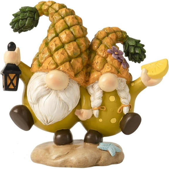 5" Pineapple Gnome Figurines Decor, Pineapple Themed Gifts, Summer Indoor Table Top Desk Shelf Decorations for Home