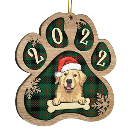 

Christmas Decorations Clearance RUZIYOOG Lovely Christmas Dog Wooden Hanging Printed Pendant D