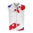 thumbnail image 4 of BiZtdJrK Mens 4th of July Shirts Casual Lapel Patriotic Tank Top Independence Day Button Down Sleeveless Tops Vacation Vest with Pockets White S mens gifts, 4 of 6