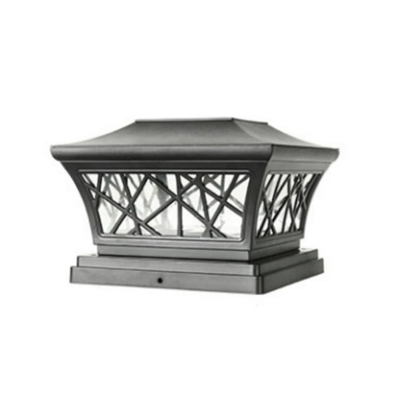 Solar Post Cap Lights Outdoor - White LED Fence Post Lighting for Garden Patio Decoration | Automatic On/Off | Weather Resistant Plastic | 1 Pack