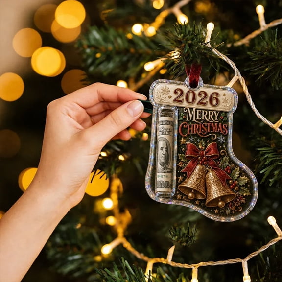 Money Ornaments for Christmas Tree, Christmas Ornament Money Holders for Cash, Novelty Cash Holder for Christmas Tree Hanging, bldnkj, 1 Pack 4.72 Inch