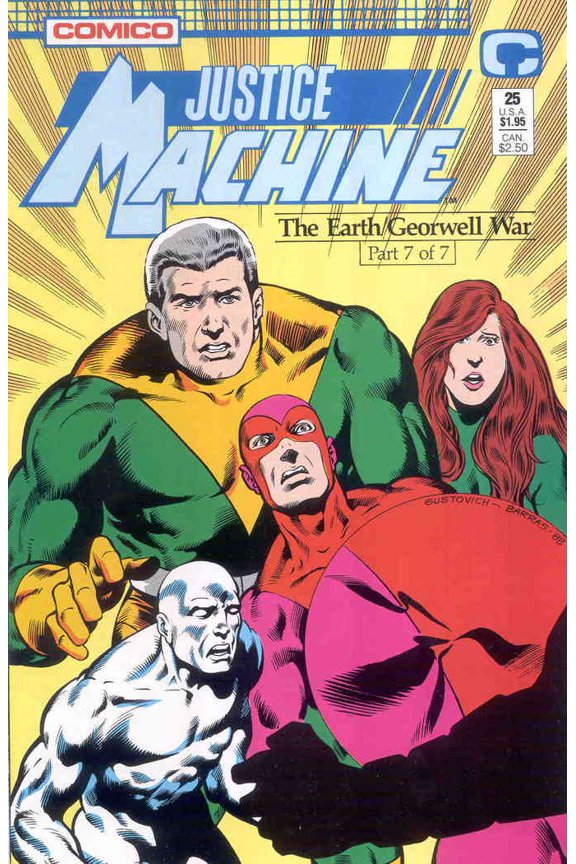 Justice Machine (Comico) #25 VF ; COMICO Comic Book