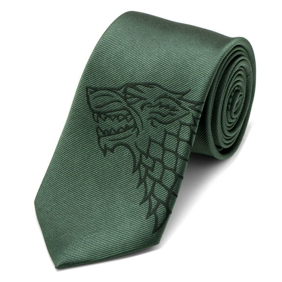Game of Thrones Stark Direwolf Green Men's Tie
