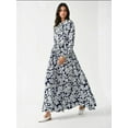 thumbnail image 3 of Printed Maxi Dress with Shirt Collar, 3 of 6