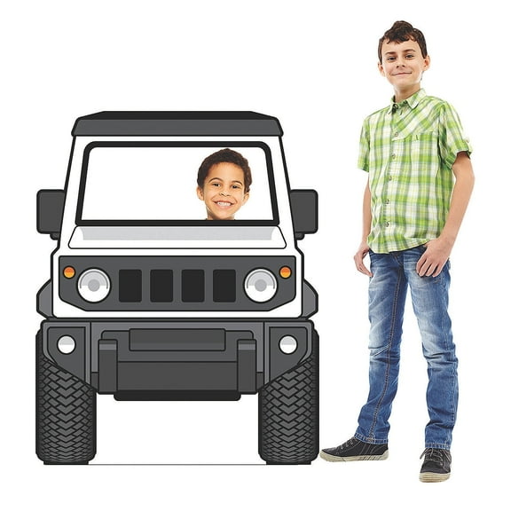 Fun Express Off-Road Vehicle Photo Stand-In Cardboard Cutout - Opportunity for Parties Events Celebrations & Photo Booths -High-Quality Design for Unique & Interactive Experiences 44" x 54"- 1 Piece