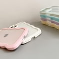 thumbnail image 6 of Compatible with Clear iPhone 12 Pro Max Case Cute Simple Curly Wave Bumper Case Aesthetic Phone Case for Girls Women Soft TPU Protective Phone Cover-Pink, 6 of 11