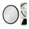 thumbnail image 6 of Kate and Laurel Beadbrook Modern Round Beaded Wall Mirror, 24 Inch Diameter, Black, Transitional Circle Mirror for Use as Bathroom Mirror or Entryway Mirror Decor, 6 of 9