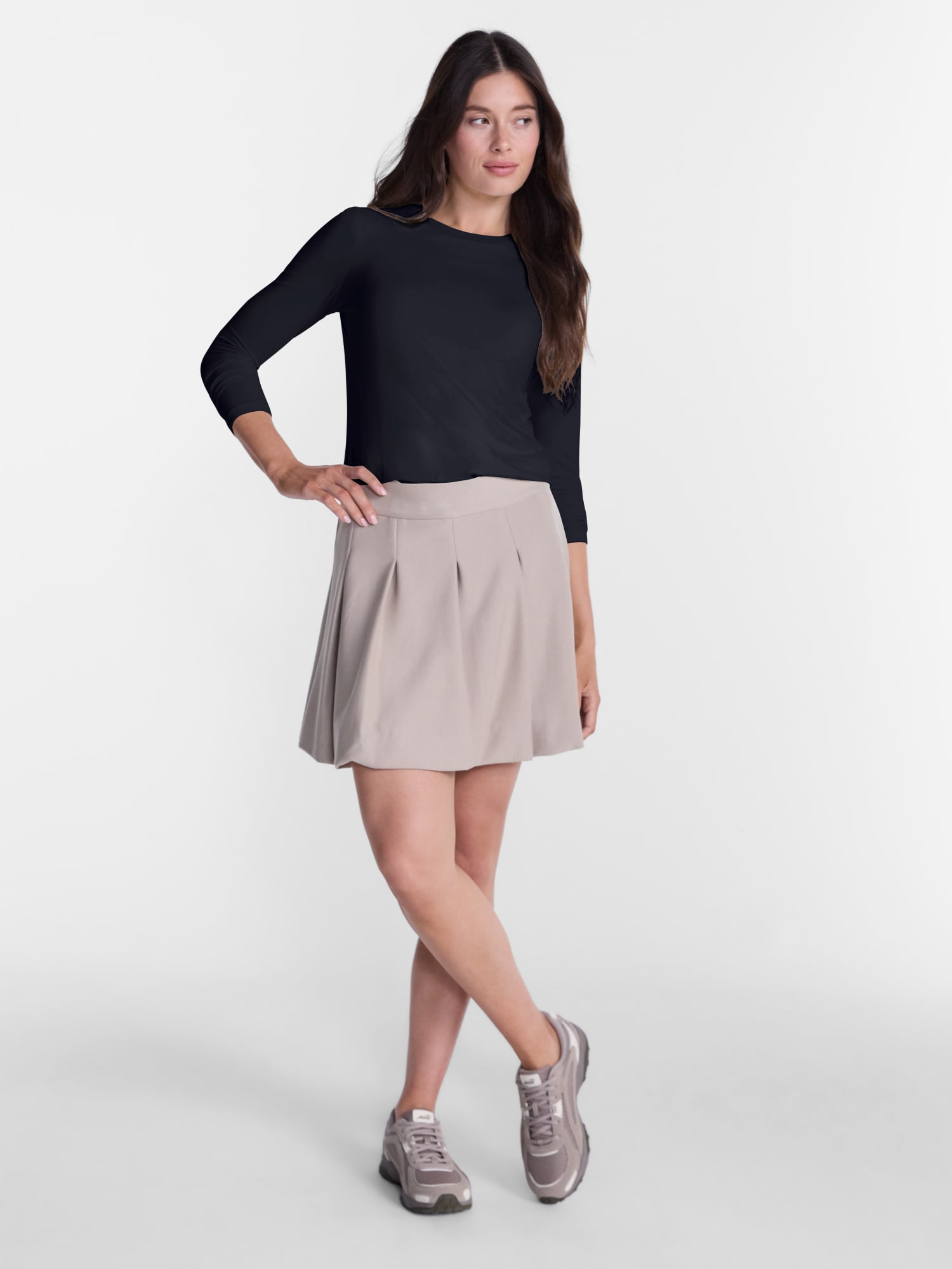 Avia Women's and Women's Plus Long Sleeve SoftSculpt Top, Size XS-4X