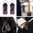 thumbnail image 4 of ZUXONGSY Black Cat Daisy Galaxy Print Multifunctional Leather Bucket Bag for Women Set with Cosmetic Pouch, Lipstick Holder, and Keychain Clip for Dating Shopping, 4 of 4