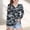 Dark Gray, variant on Girls Camo Pattern Shirt V Neck Long Sleeve Pullover Blouse Casual School Daily Wear