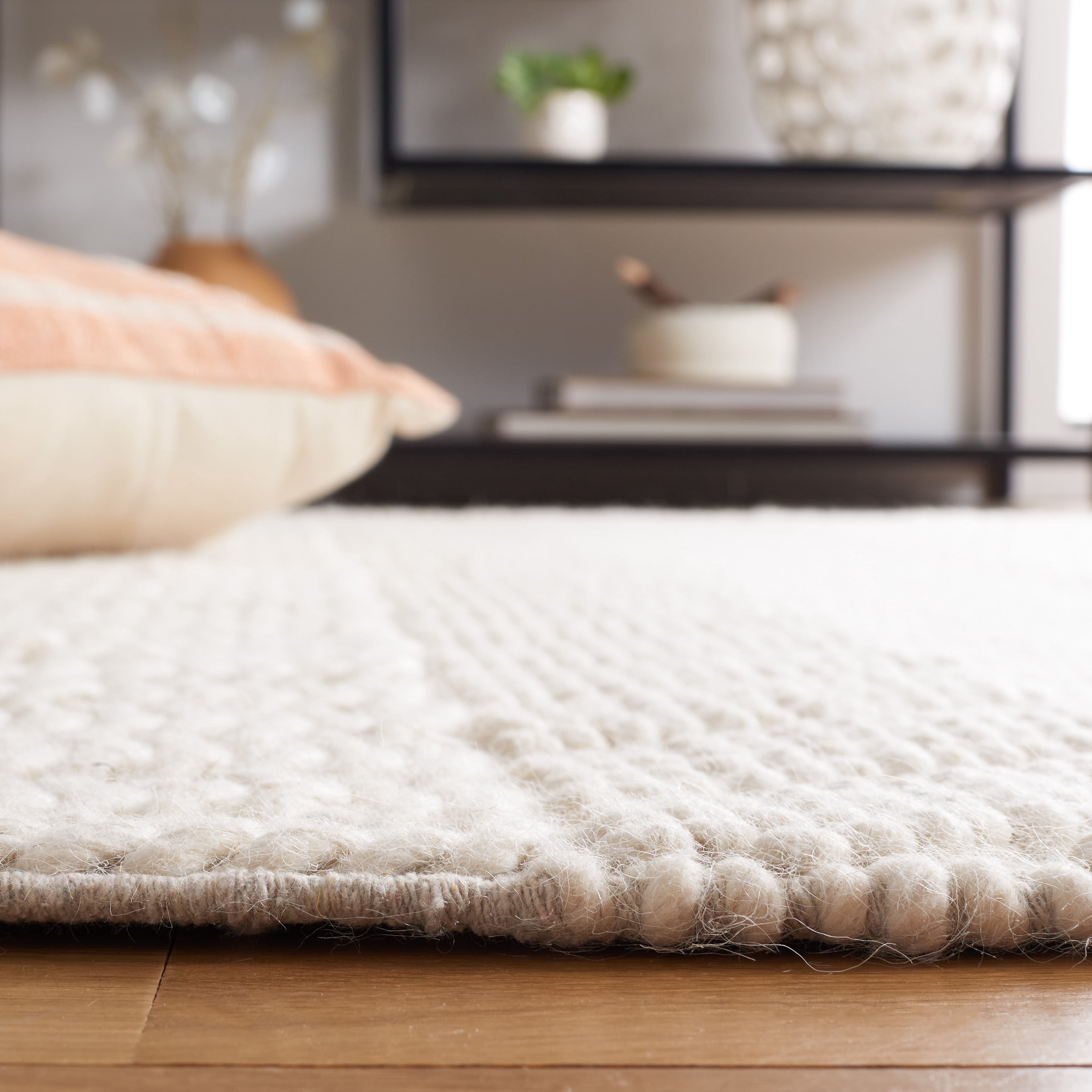 SAFAVIEH Natura Danny Striped Area Rug, Ivory, 6' x 6' Square