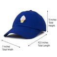 thumbnail image 3 of DALIX Soft Serve Ice Cream Hat Cotton Baseball Cap in Royal Blue, 3 of 7