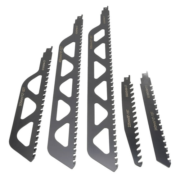Reciprocating Saw Blades, 5Pcs Tipped Cutting Hard Alloy Reciprocating Saw Blades Set for Pruning