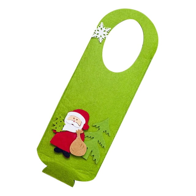 Cubierta de botella de vino de Navidad Sunnimix decoración verde