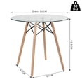 thumbnail image 4 of Comedor 4 Sillas Azul Marino con Mesa Redondo Transparente - Homemake Furniture, 4 of 6