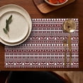 thumbnail image 5 of Red and White Christmas Folk Pattern Summer Placemats Table Placemats Set Of 4-Linen Kitchen Washable Placemats Table Mats 11.8"x17.7" Non-Slip Heat Resistant, 5 of 6