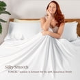 thumbnail image 5 of Bare Home TENCEL™ Sheet Set - Lyocell derived from Eucalyptus - Split King, White, 5 of 10