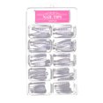thumbnail image 1 of FELTECHELECTR 100 piezas de placas de modelado de uñas prácticas para manicura, puntas de uñas, suministros para decoración de uñas (blanco), 1 of 6