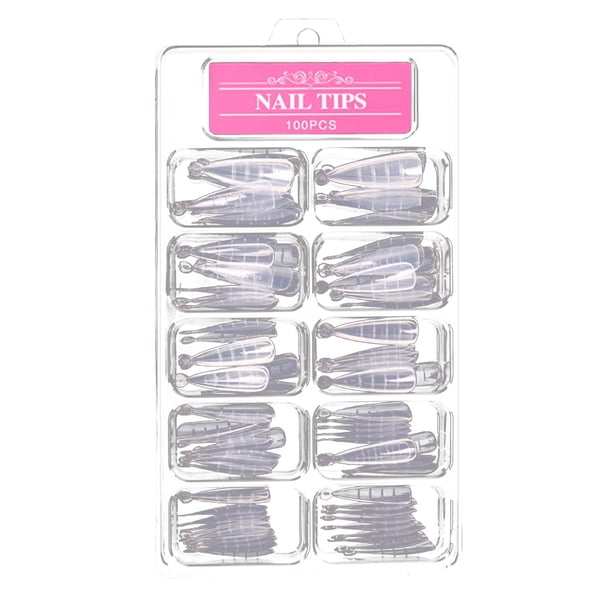 FELTECHELECTR 100 piezas de placas de modelado de uñas prácticas para manicura, puntas de uñas, suministros para decoración de uñas (blanco)