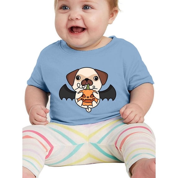 Cartoon Vampire Pug W Pumpkin T-Shirt Infant -Image by Shutterstock, 6 Months