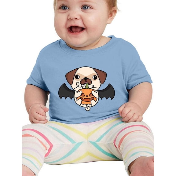 Cartoon Vampire Pug W Pumpkin T-Shirt Infant -Image by Shutterstock,  12 Months