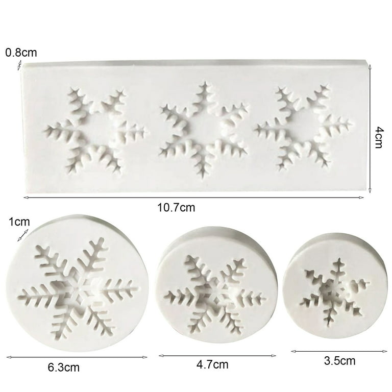 DIY Christmas Snowflake Mold Silicone Chocolate Mold Candy Cookie Fondant  Cake Decorating Tools Kitchen Baking Cake Tools FM1191