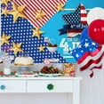 thumbnail image 3 of 4th of July Background Fabric 72 x 44 Inch Independence Day Decoration Background Fabric for Party Streamers Photos Carnival Flags Supplies, 3 of 6