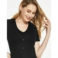 thumbnail image 6 of SSLR V Neck T Shirts for Women Short Sleeve Summer Tops Ribbed Trendy Shirts, 6 of 8